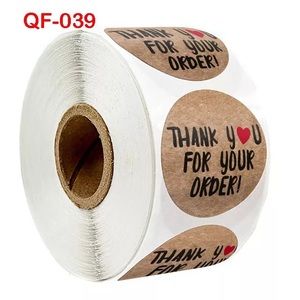 I Inch 500PCS Custom Thank You Label Sticker Roll